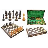 Шахматы 3104 ROYAL, коричневые 62x31,5x7см (король-125мм)