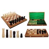 Шахматы 310601 LARGE CASTLE Intarsia, коричневые 60x30х7см (король-150мм)