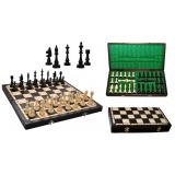 Шахматы 3150 CLUB коричневые 46x23x5см (король-95мм)