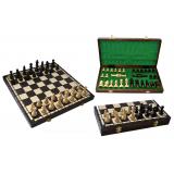 Шахматы 3122 OLIMPIC, коричневые 40x20x5см (король-90мм)