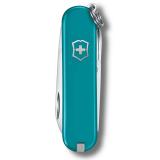 Классический нож-брелок Victorinox Classic SD Colors, Mountain Lake, Gift Box (0.6223.23G) 7 функций, 58 мм, бирюзовый