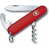 Средний карманный нож WAITER 84 мм /1 слой/9 функций/красные накладки/стопор (блистер) Victorinox Швейцария