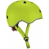 Шлем защитный детский GLOBBER EVO LIGHTS, зеленый, с фонариком, 45-51см (XXS/XS)