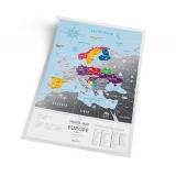Скретч-карта Европы Travel Map «Silver Europe»