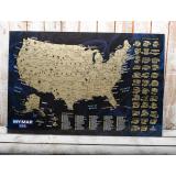 Скретч карта Соединенных Штатов Америки My Map USA edition в тубусе