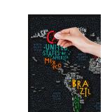 Скретч Карта Мира Travel Map® LETTERS World