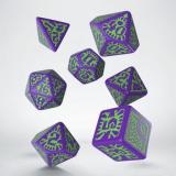 Набір кубиків Pathfinder Goblin Purple &amp; green Dice Set