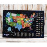 Скретч карта Соединенных Штатов Америки My Map USA edition в тубусе