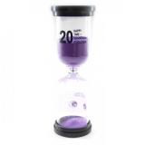 Часы песочные 20 мин фиолетовый песок 14х4,5х4,5 см (32236A)