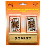Домино с двумя колодами карт (23,5х18х4 см)
