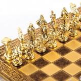 Шахматы Manopoulos Спартанский воин в деревянном футляре коричневые S16CMBRO, 28х28 см