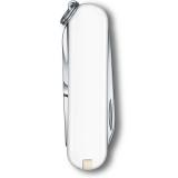 Нож-брелок Victorinox Classic SD Colors, Falling Snow, Gift Box (0.6223.7G) 7 функций, 58 мм, белый