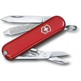 Компактный швейцарский нож-брелок CLASSIC SD 58мм/2 слоя/7 функций/красные накладки/ножницы (блистер) Victorinox Швейцария