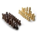 Шахматные фигуры деревянные в блистере (h фигур 3,5-7,5 см ,d 1,8-2,4 см) (3