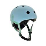 Шлем защитный детский Scoot and Ride, серо-синий, с фонариком, 45-51см (XXS/XS)
