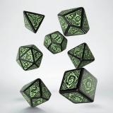 Набор кубиков Celtic 3D Revised Black & green Dice Set