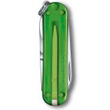 Нож-брелок Victorinox Classic SD Transparent Colors Green Tea (0.6223.T41G) 7 функций, 58 мм, Gift Box