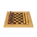SW43B40H шахматы Manopoulos Olive Burl Chessboard 40cm with Staunton Chessmen