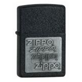 Зажигалка Zippo PEWTER Emblem Black Crackle, 363