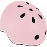 Шлем защитный детский GLOBBER GO UP LIGHTS, пастельний розовый, с фонариком, 45-51см (XXS/XS)
