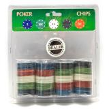 Покерные фишки в блистере (100 фишек) (19х20х4 см), арт.26721