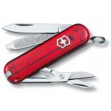 Нож Victorinox СLASSIC SD полупрозрачный красный 0.6223.T