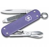Класичний ніж-брелок Swiss Army Knife, Classic SD Alox Colors, 58 mm, Electric Lavender, Gift Box