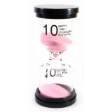 Часы песочные (10 минут) "Розовый песок" (10х4,5х4,5 см)