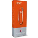 Нож-брелок Victorinox Classic SD Transparent Colors, Fire Opal (0.6223.T82G) 7 функций, 58 мм, Gift Box