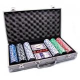 Покерный набор в алюминиевом кейсе на 300 фишек, без номинала, 11,5гр.