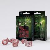 Набор кубиков Elvish Translucent & red Dice Set