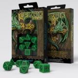 Набор кубиков Celtic 3D Revised Green & black Dice Set