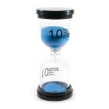 Часы песочные (10 минут) "Синий песок" (10х4,5х4,5 см) 30777A