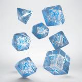 Набор кубиков Elvish Translucent & blue Dice Set