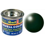 Краска эмалевая Revell № 363. Темно-зеленая шелково-матовая. 14 мл.
