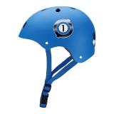 Шлем защитный детский GLOBBER, Гонки синий, с фонариком, 48-53см (XS/S)