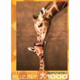 Пазл Eurographics Жирафы - материнский поцелуй, 1000 элементов