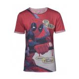 Официальная футболка Deadpool - All Over Men's T-shirt With Roll-Up Sleeves – M