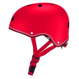 Шлем защитный детский GLOBBER, красный, с фонариком, 48-53см (XS/S)