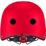 Шлем защитный детский GLOBBER, красный, с фонариком, 48-53см (XS/S)