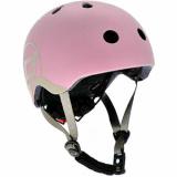 Шлем защитный детский Scoot and Ride, пастельно-розовый, с фонариком, 45-51см (XXS/XS)