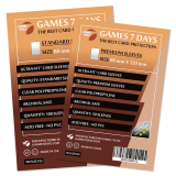 Протекторы для карт Games7Days (80 х 120 мм, Ultra-Fit, 50 шт.) (PREMIUM)