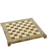 Шахматы Спартанский воин, латунь, в деревянном футляре, коричневые, 28х28см (S16BMBRO)