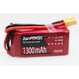 Аккумулятор AGA POWER Li-Pol 1300mAh 14.8V 4S 70C Softcase 32x34x72мм T-Plug