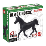 Объемный пазл  Черная лошадь (26481)