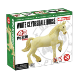 Объемный пазл Лошадь тяжеловоз белая (26529)