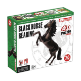 Объемный пазл Скачущая черная лошадь (26523)