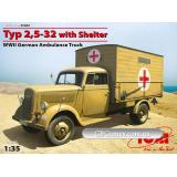 ICM35402  Typ 2,5-32 with shelter, WWII German ambulance
