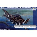 Итальянский бомбардировщик Савойя Марчетти SM.79-II Sparviero (TR02817) Масштаб:  1:48