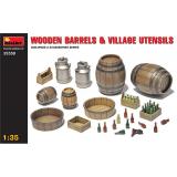MA35550  Wooden barrels & village utensils